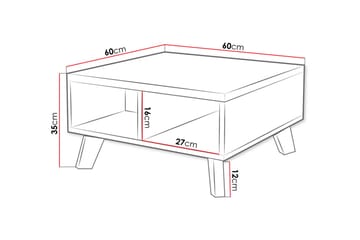 Kardos TV-bänk 60 cm - Vit/Ek - Möbler - TV- & Mediamöbler - TV bänk & mediabänk