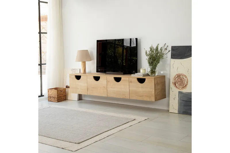 Khalidur Tv-bänk 180 cm - Ek - Möbler - TV- & Mediamöbler - TV bänk & mediabänk