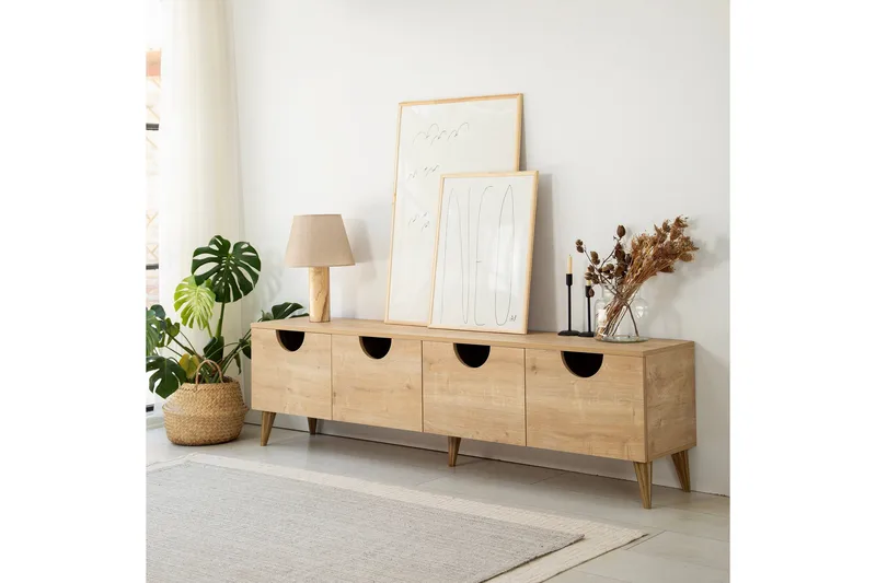 Khalidur Tv-bänk 180 cm - Ek - Möbler - TV- & Mediamöbler - TV bänk & mediabänk