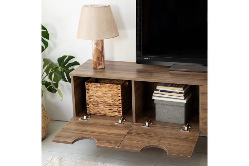Khalidur Tv-bänk 180 cm - Valnöt - Möbler - TV- & Mediamöbler - TV bänk & mediabänk