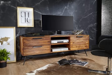 Kimbal Golvstående TV-bänk 160 cm med Förvaring i Valnöt - Brun - Möbler - TV- & Mediamöbler - TV bänk & mediabänk