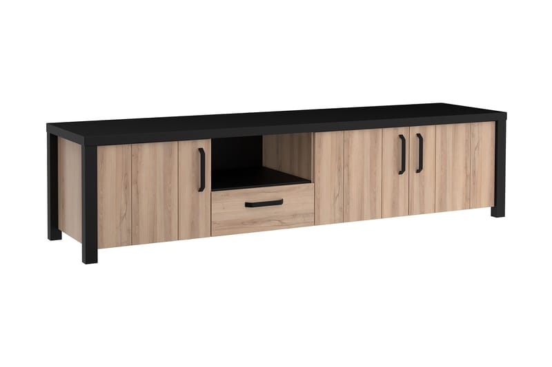 Konitsa Tv-bänk 210 cm, Brun/Svart