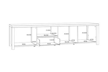 Konitsa Tv-bänk 210 cm - Brun/Svart - Möbler - TV- & Mediamöbler - TV bänk & mediabänk