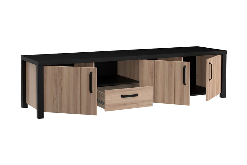 Konitsa Tv-bänk 210 cm - Brun/Svart - Möbler - TV- & Mediamöbler - TV bänk & mediabänk
