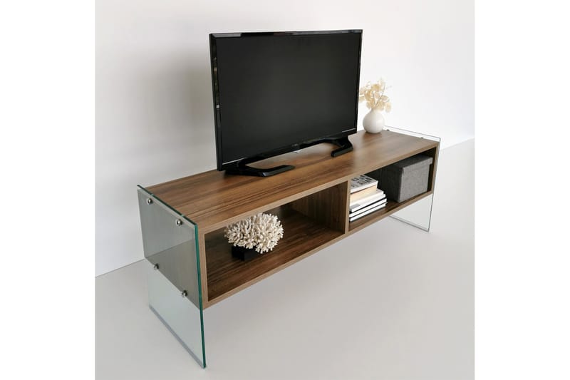 Lekkenne TV-bänk 122 cm - Brun - Möbler - TV- & Mediamöbler - TV bänk & mediabänk