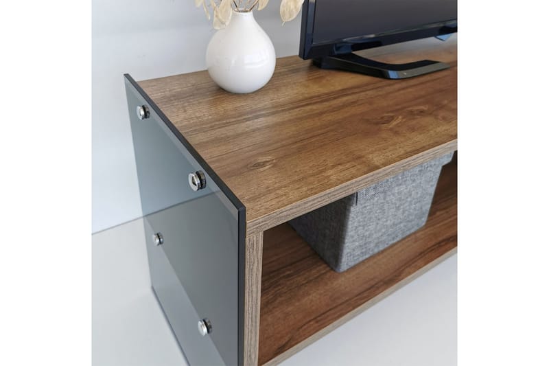 Lekkenne TV-bänk 122 cm - Mörkbrun - Möbler - TV- & Mediamöbler - TV bänk & mediabänk