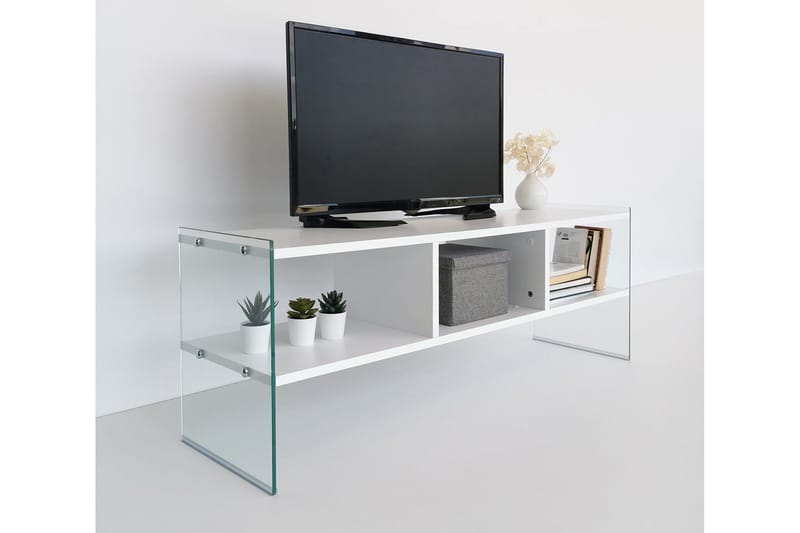 Lekkenne TV-bänk 122 cm - Vit - Möbler - TV- & Mediamöbler - TV bänk & mediabänk