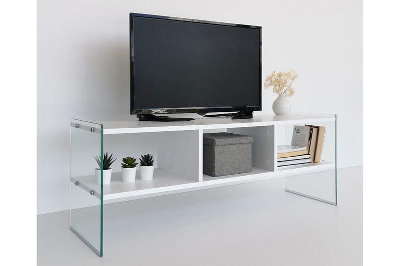Lekkenne TV-bänk 122 cm - Vit - Möbler - TV- & Mediamöbler - TV bänk & mediabänk