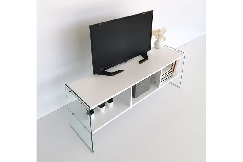 Lekkenne TV-bänk 122 cm - Vit - Möbler - TV- & Mediamöbler - TV bänk & mediabänk