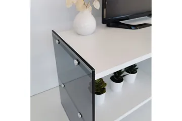 Lekkenne TV-bänk 122 cm - Vit/Grå - Möbler - TV- & Mediamöbler - TV bänk & mediabänk