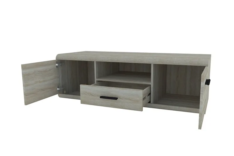 Link TV-bänk 140x54x44 cm NO_BRAND Natur||Wood - Möbler - TV- & Mediamöbler - TV bänk & mediabänk