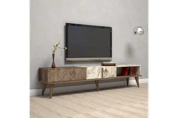 Lissione Tv-bänk 180 cm - Mörkbrun/Vit - Möbler - TV- & Mediamöbler - TV bänk & mediabänk