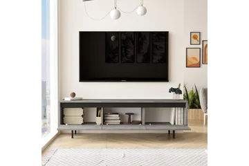 Lozyno Tv-bänk 160 cm - Silver/Svart - Möbler - TV- & Mediamöbler - TV bänk & mediabänk