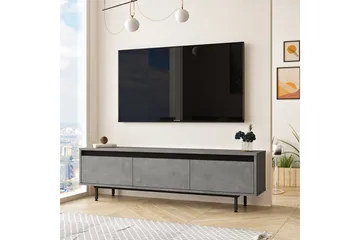 Lozyno Tv-bänk 160 cm - Silver/Svart - Möbler - TV- & Mediamöbler - TV bänk & mediabänk