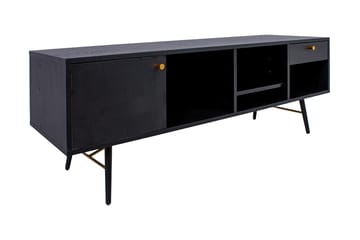 Luxemburg Golvstående TV Bänk 150 cm med Förvaring i Målat Trä - Svart - Möbler - TV- & Mediamöbler - TV bänk & mediabänk