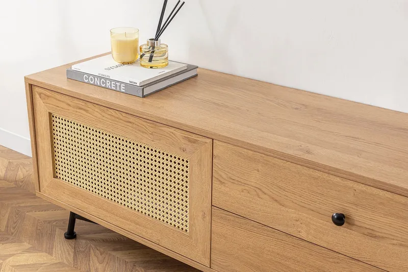 Makwana Tv-bänk 140 cm - Natural - Möbler - TV- & Mediamöbler - TV bänk & mediabänk