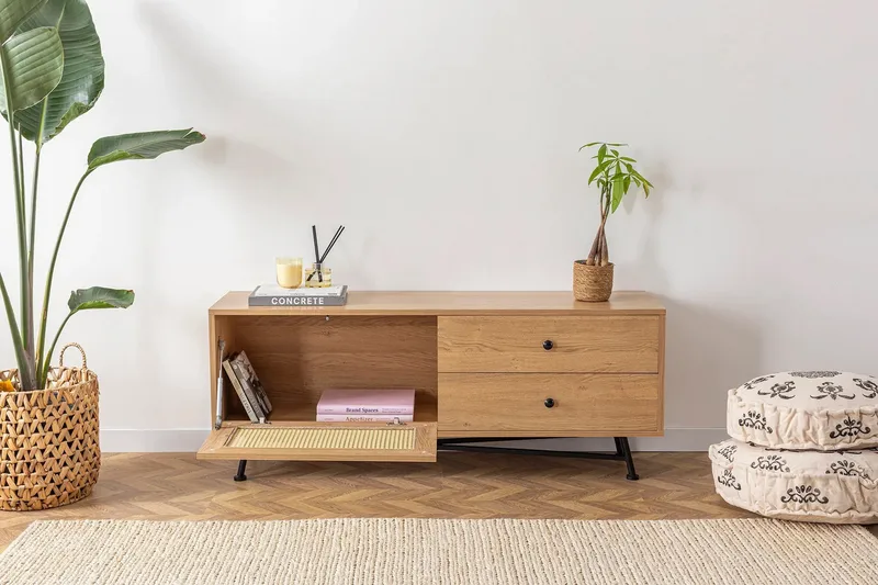 Makwana Tv-bänk 140 cm - Natural - Möbler - TV- & Mediamöbler - TV bänk & mediabänk