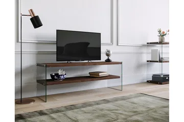 Malmby TV-bänk 120 cm - Brun/Glas - Möbler - TV- & Mediamöbler - TV bänk & mediabänk