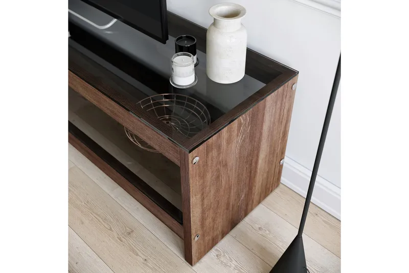 Malmby TV-bänk 140 cm - Mörkbrun - Möbler - TV- & Mediamöbler - TV bänk & mediabänk