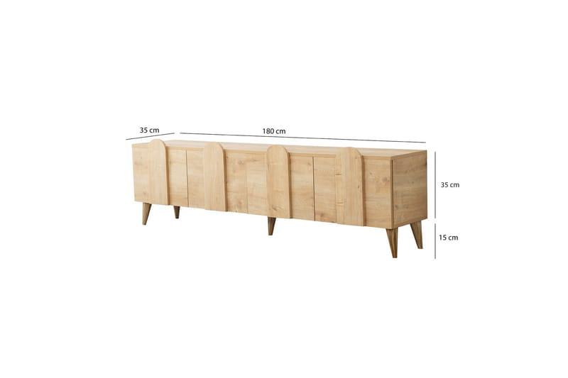 Malpani Tv-bänk 180 cm - Ek - Möbler - TV- & Mediamöbler - TV bänk & mediabänk