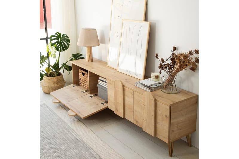 Malpani Tv-bänk 180 cm - Ek - Möbler - TV- & Mediamöbler - TV bänk & mediabänk