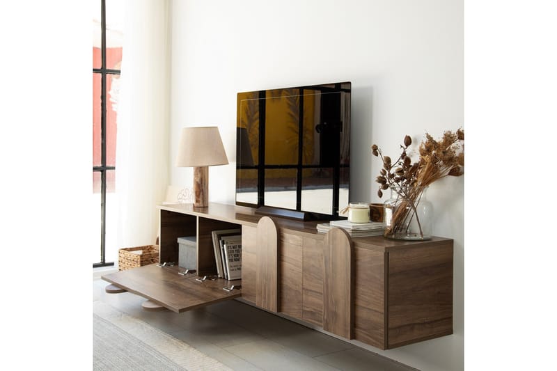 Malpani Tv-bänk 180 cm - Valnöt - Möbler - TV- & Mediamöbler - TV bänk & mediabänk