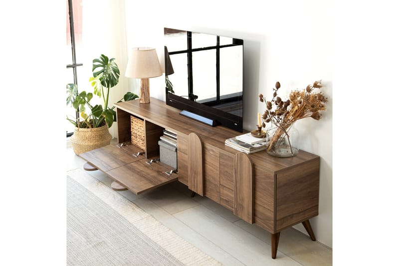 Malpani Tv-bänk 180 cm - Valnöt - Möbler - TV- & Mediamöbler - TV bänk & mediabänk