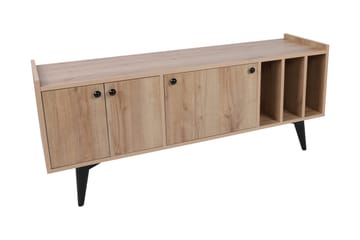 Maolina Retro Tv-bänk 150 cm med Förvaring i Trä - Ljusbrun - Möbler - TV- & Mediamöbler - TV bänk & mediabänk
