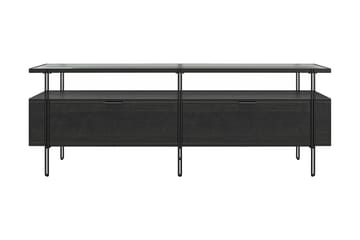 Marinko Tv Bänk 140 cm med Förvaring i Trä med Metallben - Svart - Möbler - TV- & Mediamöbler - TV bänk & mediabänk