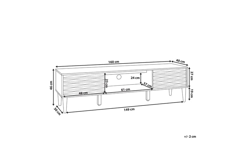 Mccarl TV-Bänk 160 cm - Trä/Natur - Möbler - TV- & Mediamöbler - TV bänk & mediabänk