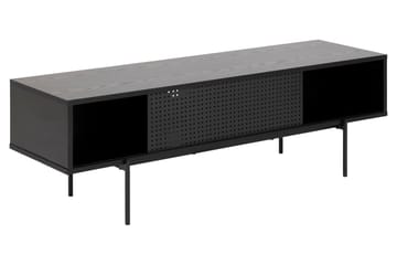 Mehoopany Golvstående Tv-bänk 140 cm med Förvaring i Målat Trä - Svart - Möbler - TV- & Mediamöbler - TV bänk & mediabänk