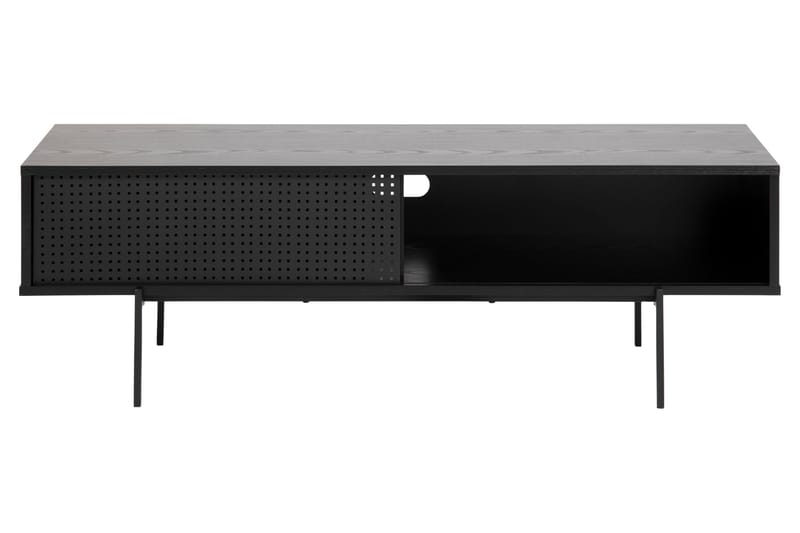 Mehoopany Golvstående Tv-bänk 140 cm med Förvaring i Målat Trä - Svart - Möbler - TV- & Mediamöbler - TV bänk & mediabänk