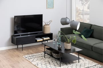 Mehoopany Golvstående Tv-bänk 140 cm med Förvaring i Målat Trä - Svart - Möbler - TV- & Mediamöbler - TV bänk & mediabänk