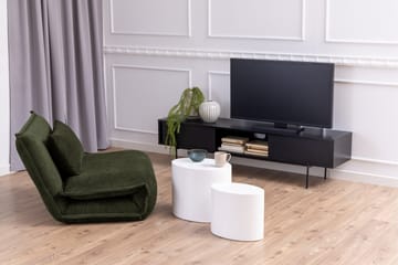 Mehoopany Golvstående Tv Bänk 180 cm med Förvaring i Mörkt Trä - Svart - Möbler - TV- & Mediamöbler - TV bänk & mediabänk