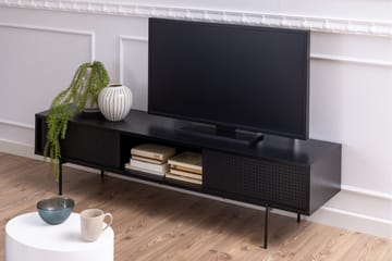 Mehoopany Golvstående Tv Bänk 180 cm med Förvaring i Mörkt Trä - Svart - Möbler - TV- & Mediamöbler - TV bänk & mediabänk
