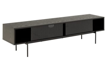 Mehoopany Golvstående Tv Bänk 180 cm med Förvaring i Mörkt Trä - Svart - Möbler - TV- & Mediamöbler - TV bänk & mediabänk