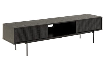 Mehoopany Golvstående Tv Bänk 180 cm med Förvaring i Mörkt Trä - Svart - Möbler - TV- & Mediamöbler - TV bänk & mediabänk