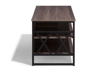 Melnychuk TV-Bänk 120 cm - Mörkbrun - Möbler - TV- & Mediamöbler - TV bänk & mediabänk