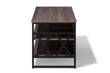 Melnychuk TV-Bänk 120 cm - Mörkbrun - Möbler - TV- & Mediamöbler - TV bänk & mediabänk