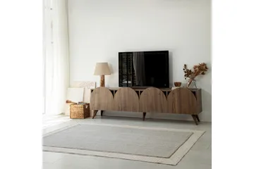 Mesta Golvstående Tv Bänk 180 cm med Förvaring i Valnöt - Brun - Möbler - TV- & Mediamöbler - TV bänk & mediabänk
