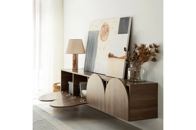 Mesta Tv-bänk 180 cm - Valnöt - Möbler - TV- & Mediamöbler - TV bänk & mediabänk