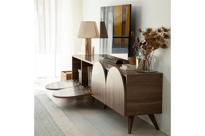 Mesta Tv-bänk 180 cm - Valnöt - Möbler - TV- & Mediamöbler - TV bänk & mediabänk