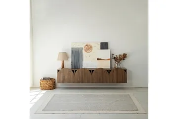 Mesta Vägghängd Tv-bänk 180 cm med Förvaring i Valnöt - Brun - Möbler - TV- & Mediamöbler - TV bänk & mediabänk