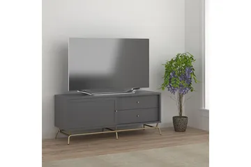 Mirela Golvstående Tv Bänk 150 cm med Förvaring i Målat Trä - Grå - Möbler - TV- & Mediamöbler - TV bänk & mediabänk