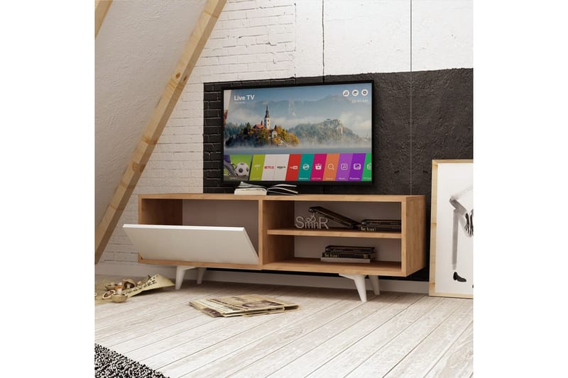 Mod Design Mediaförvaring 120 cm - Trä/Vit - Möbler - TV- & Mediamöbler - TV bänk & mediabänk