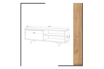 Mod Design Mediaförvaring 120 cm - Trä/Vit - Möbler - TV- & Mediamöbler - TV bänk & mediabänk