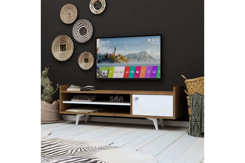Mod Design Tv-bänk 120 cm - Trä/Vit - Möbler - TV- & Mediamöbler - TV bänk & mediabänk