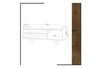 Mod Design Tv-bänk 120 cm - Trä/Vit - Möbler - TV- & Mediamöbler - TV bänk & mediabänk
