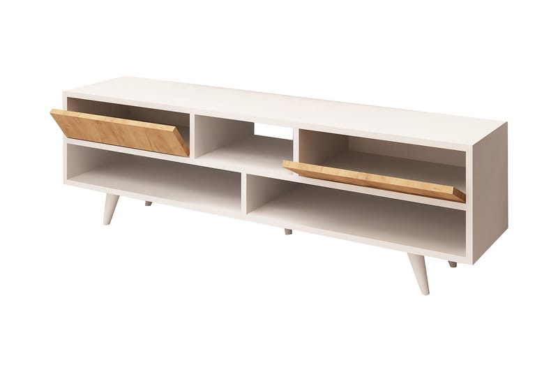 Mod Design Tv-bänk 140 cm - Vit/Brun - Möbler - TV- & Mediamöbler - TV bänk & mediabänk