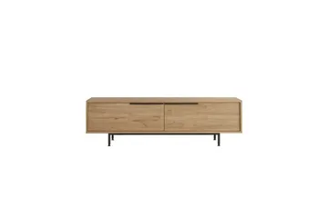 Munish Golvstående TV Bänk 160 cm med Förvaring i Valnöt - Brun - Möbler - TV- & Mediamöbler - TV bänk & mediabänk